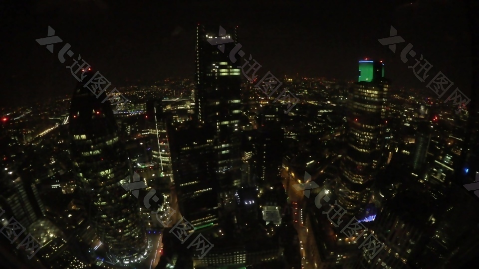 实拍城市夜景灯光视频