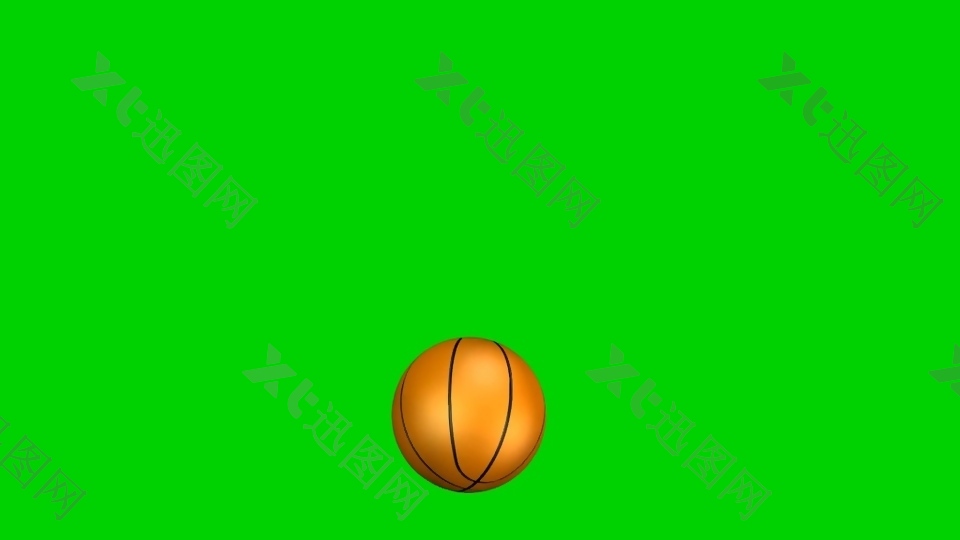 绿色背景下的篮球视频