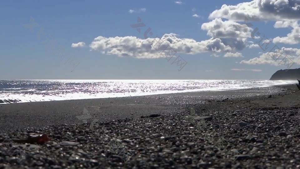 沙滩海边云彩视频