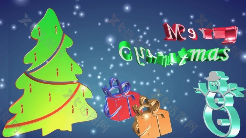圣诞节日动画视频素材