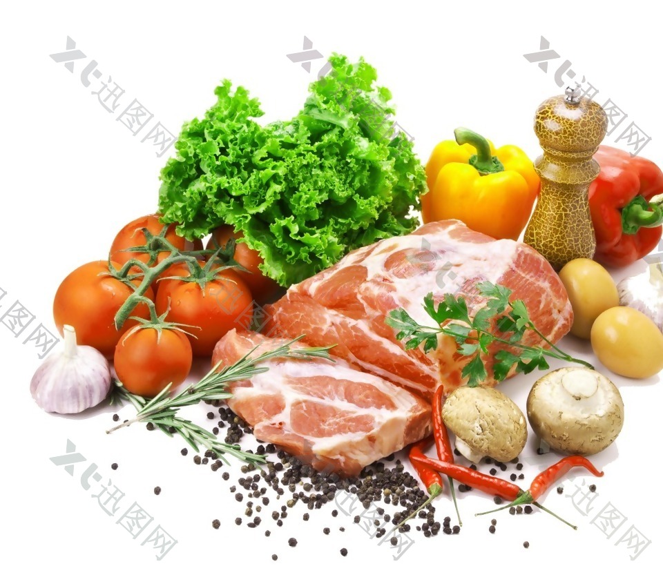 蔬菜肉类土豆元素