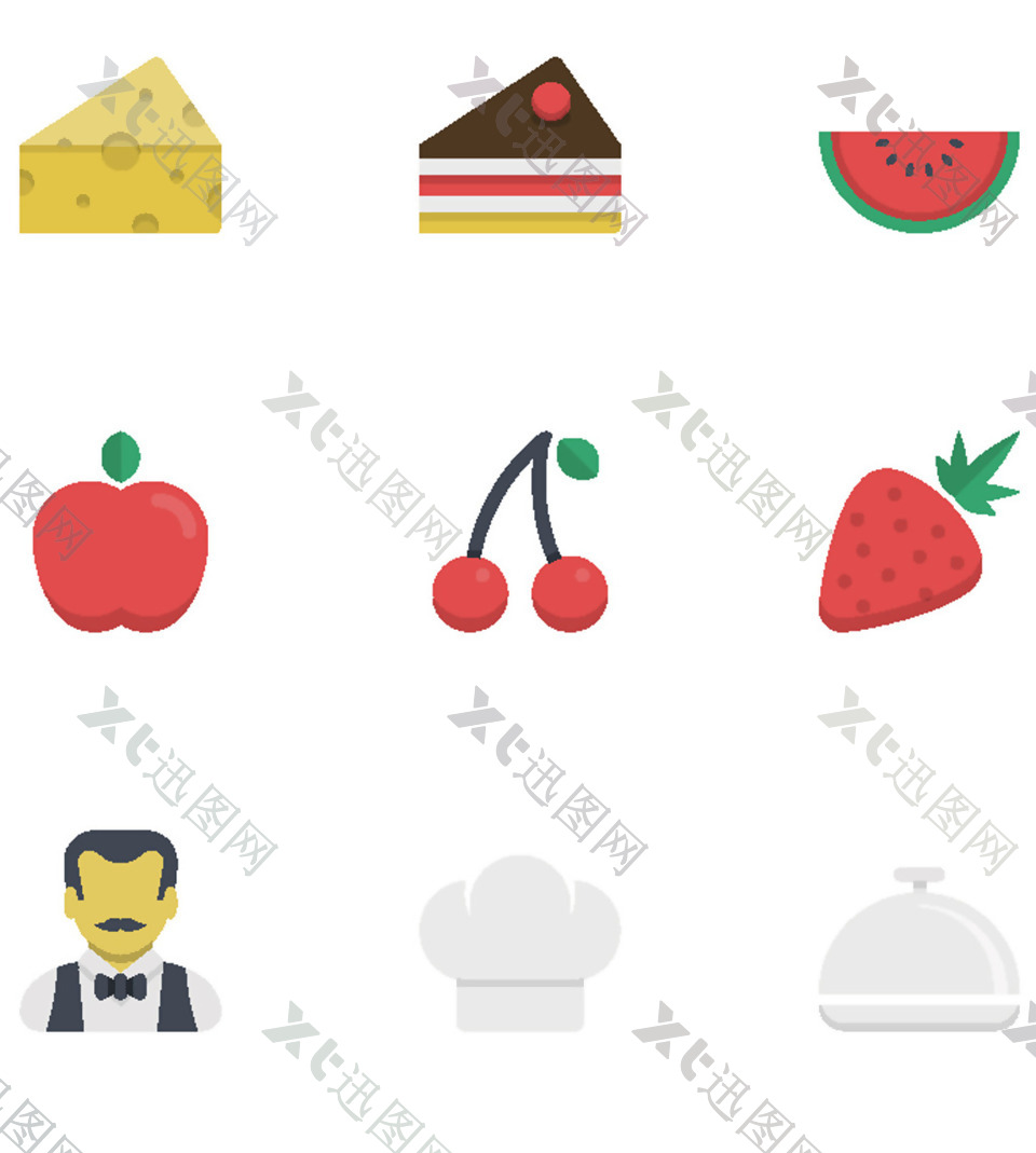草莓食物小图标