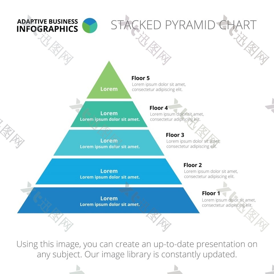 三角形金字塔PPT数据可视化美化素材