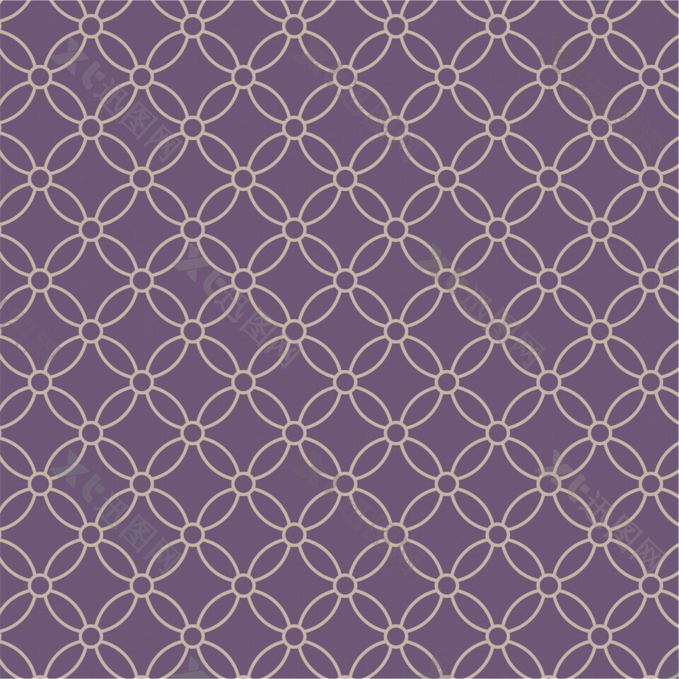 紫色拼接圆形格子背景图