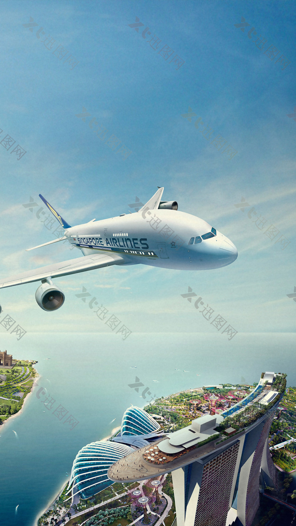 飞机海洋H5背景素材