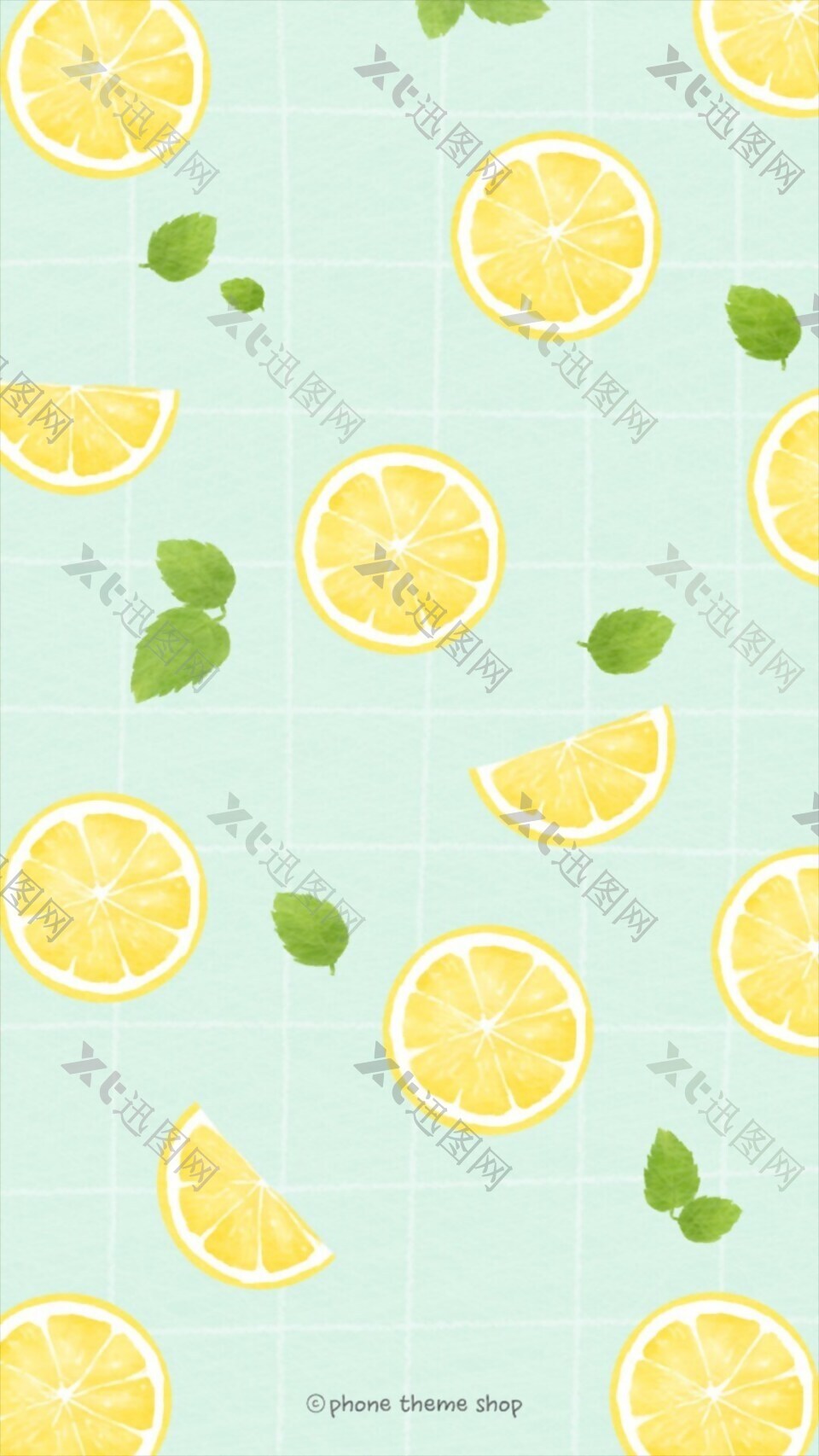 清新柠檬H5背景素材