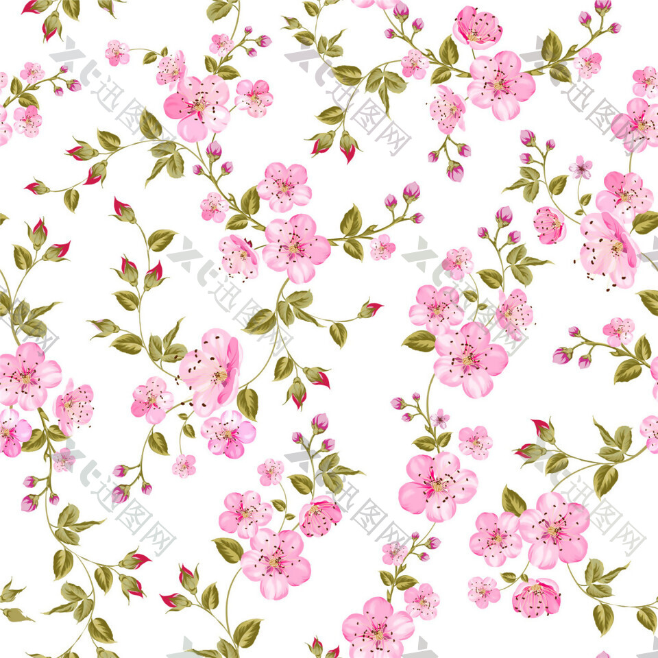 粉色小花朵背景图
