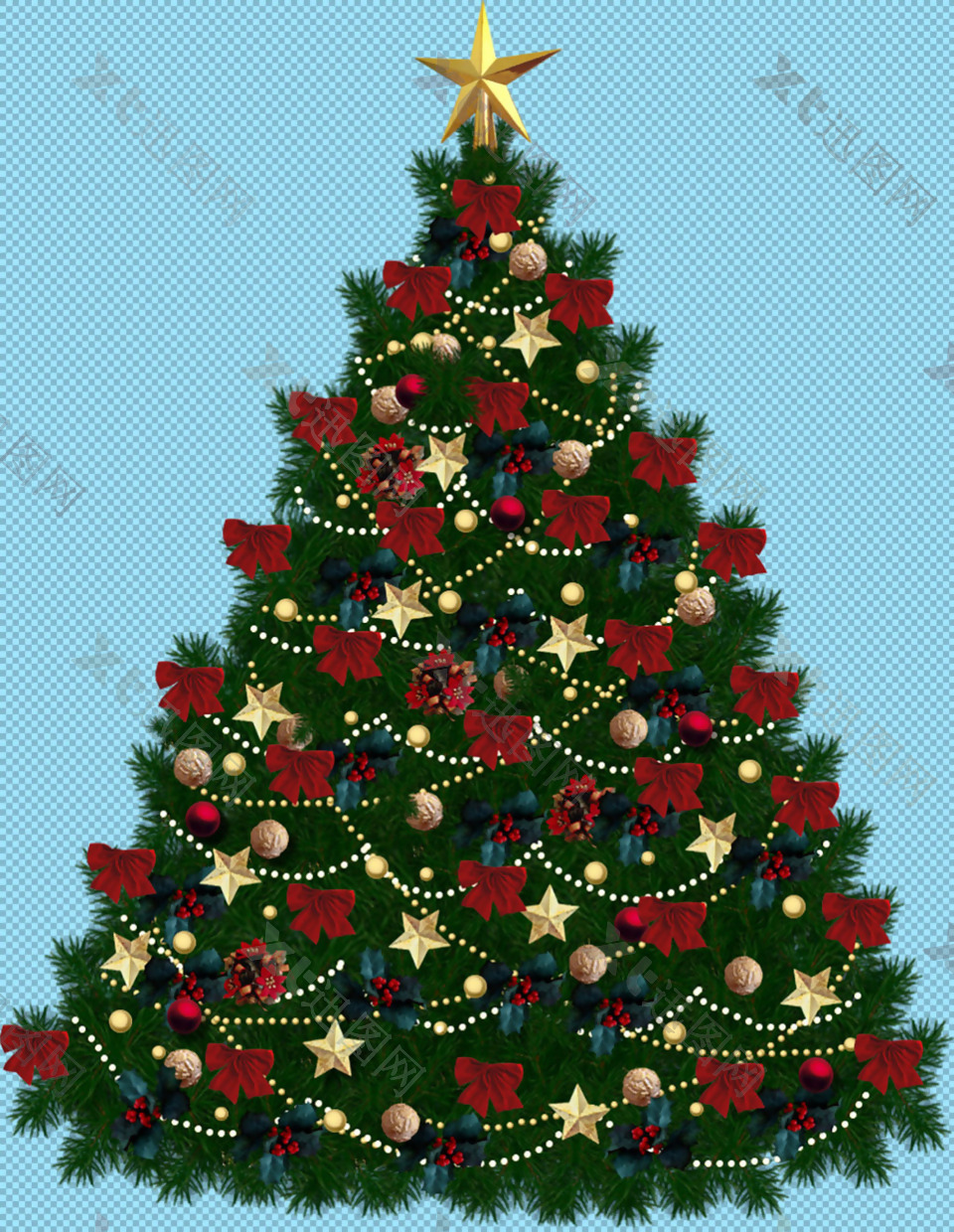 枞树圣诞树免抠png透明图层素材