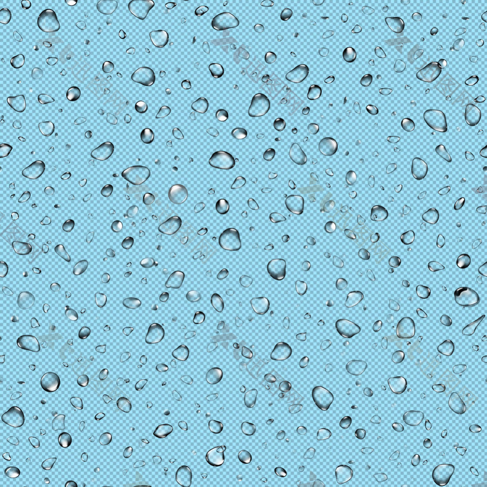 密集的水滴免抠png透明图层素材
