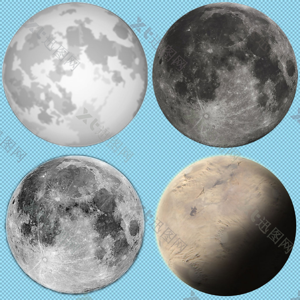 月球照片免抠png透明图层素材