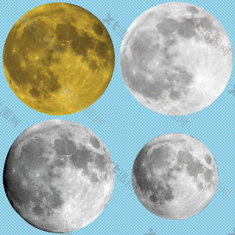 高清月球免抠png透明图层素材