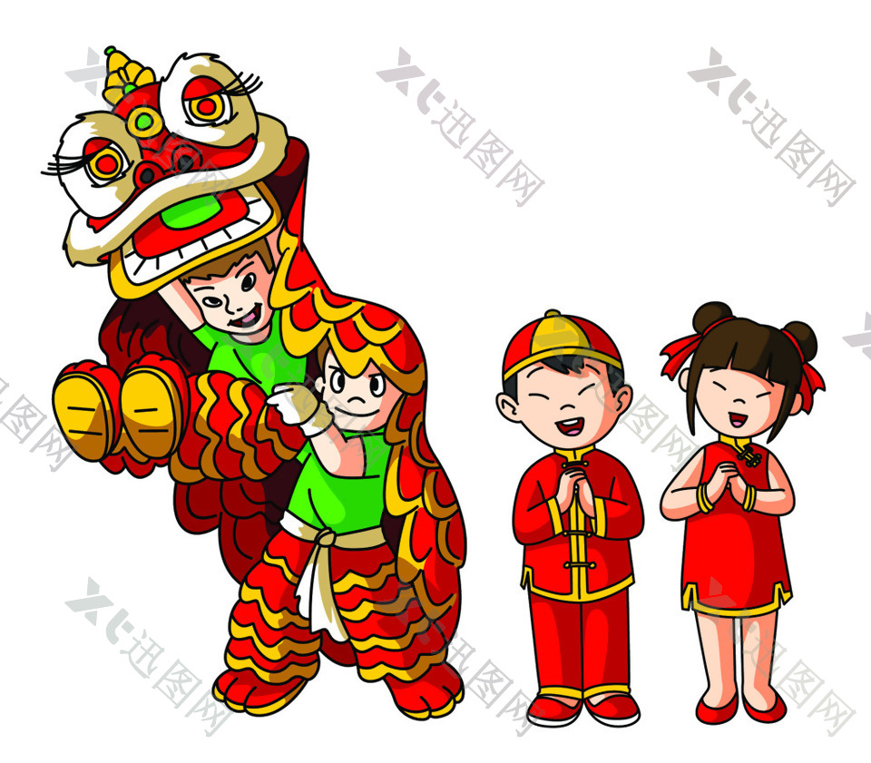 中国传统节日卡通矢量素材