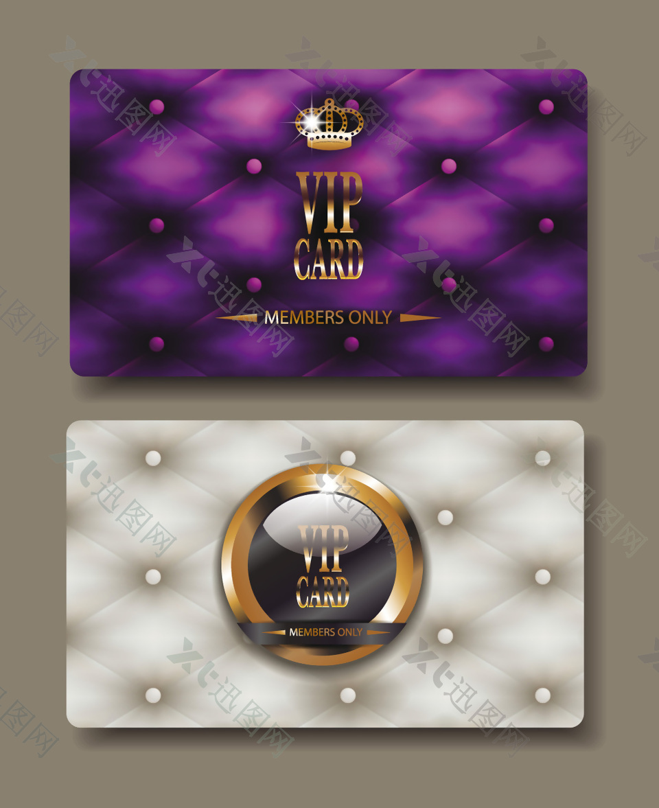 紫色vip皇冠会员素材卡片