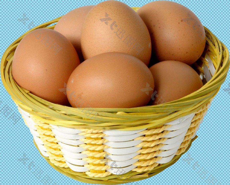 一篮子鸡蛋免抠png透明图层素材