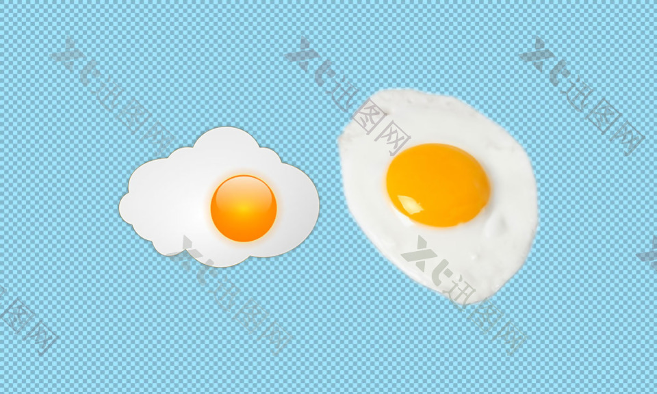 煎荷包蛋免抠png透明图层素材