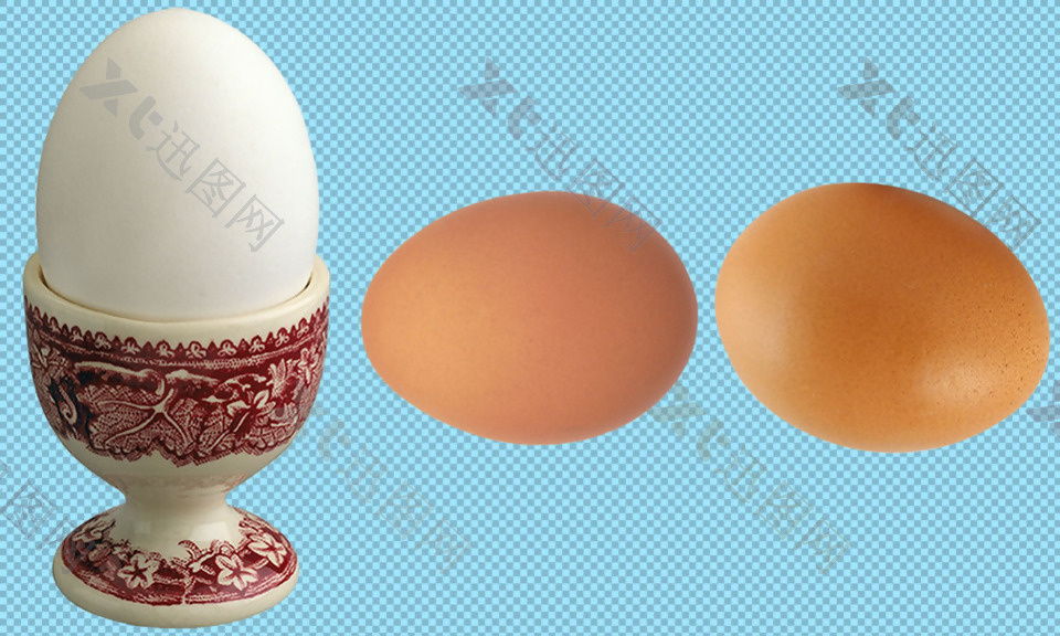 三枚鸡蛋免抠png透明图层素材