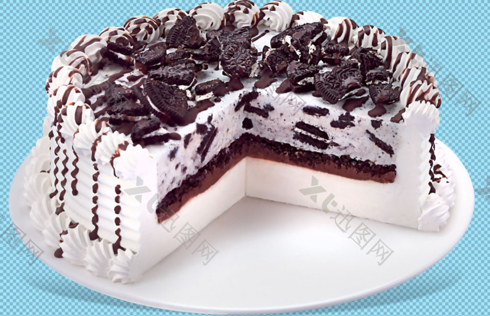 巧克力奶油蛋糕免抠png透明图层素材