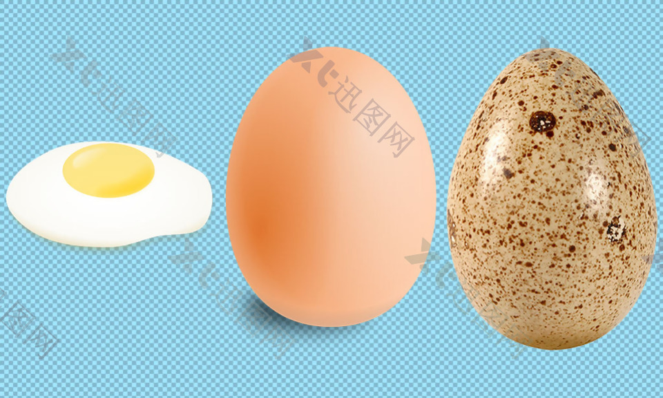 漂亮的三只鸡蛋免抠png透明图层素材