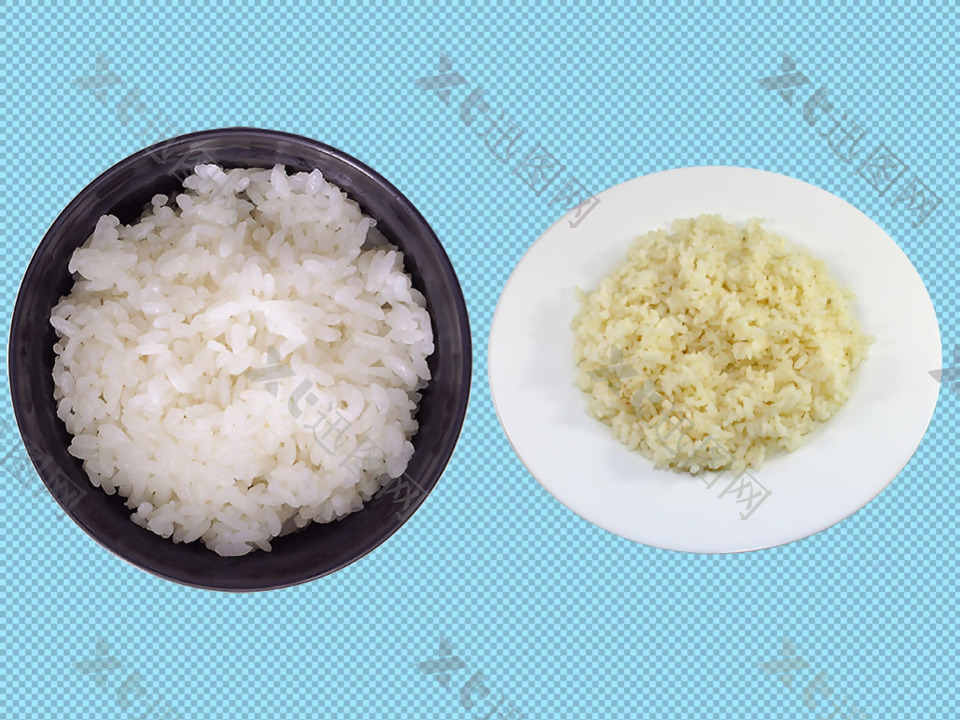 香喷喷的稻米饭免抠png透明图层素材