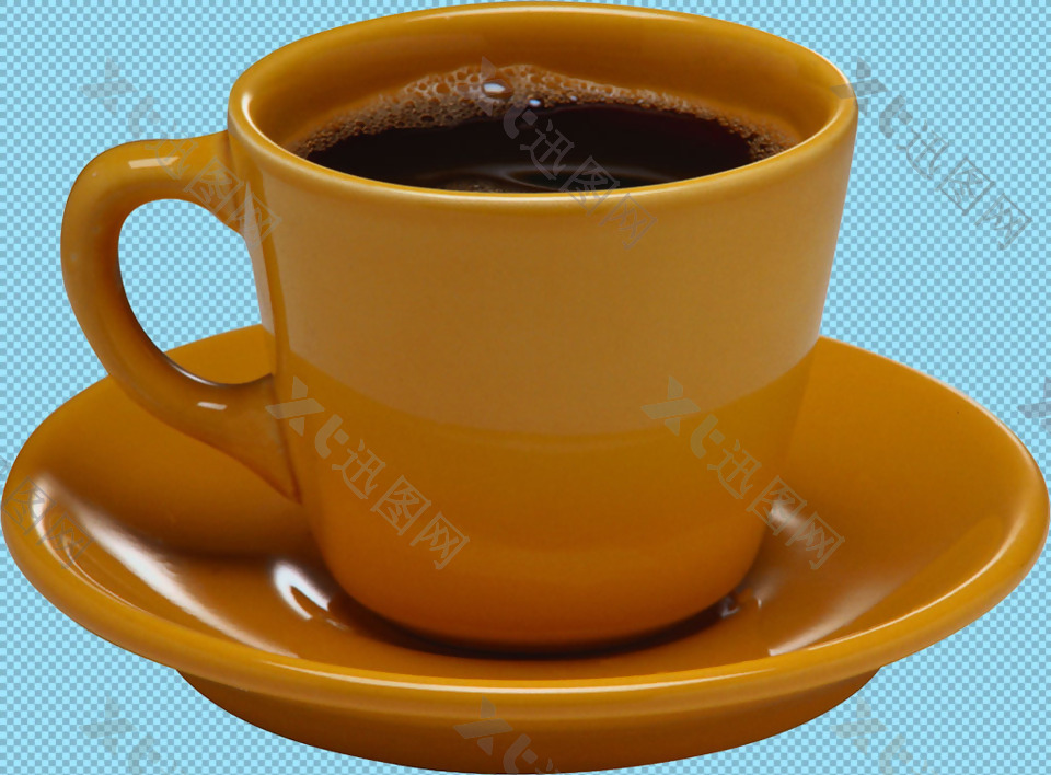棕色咖啡杯免抠png透明图层素材