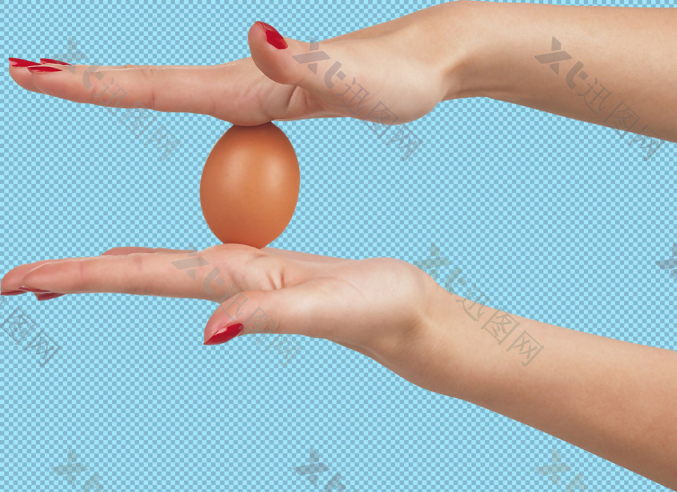 手拿鸡蛋免抠png透明图层素材
