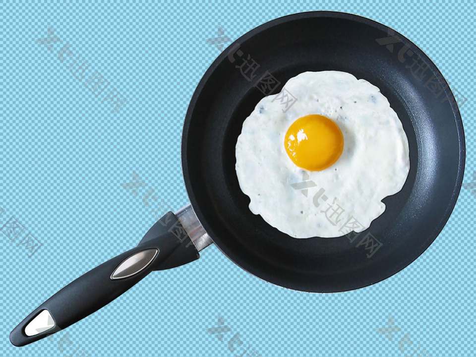 平底锅煎鸡蛋免抠png透明图层素材