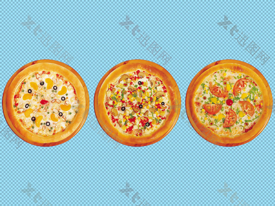 美味圆形披萨免抠png透明图层素材