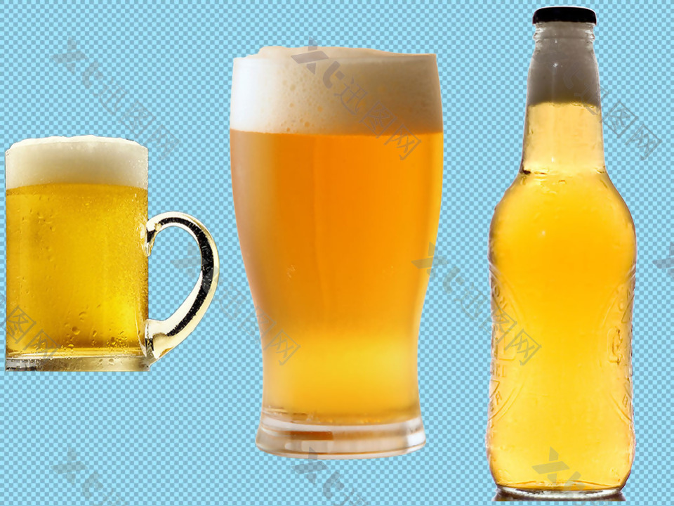 黄色啤酒免抠png透明图层素材