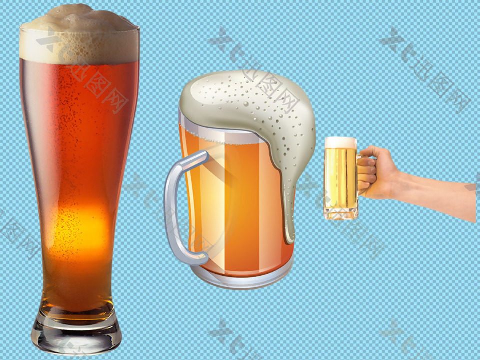 啤酒杯啤酒免抠png透明图层素材