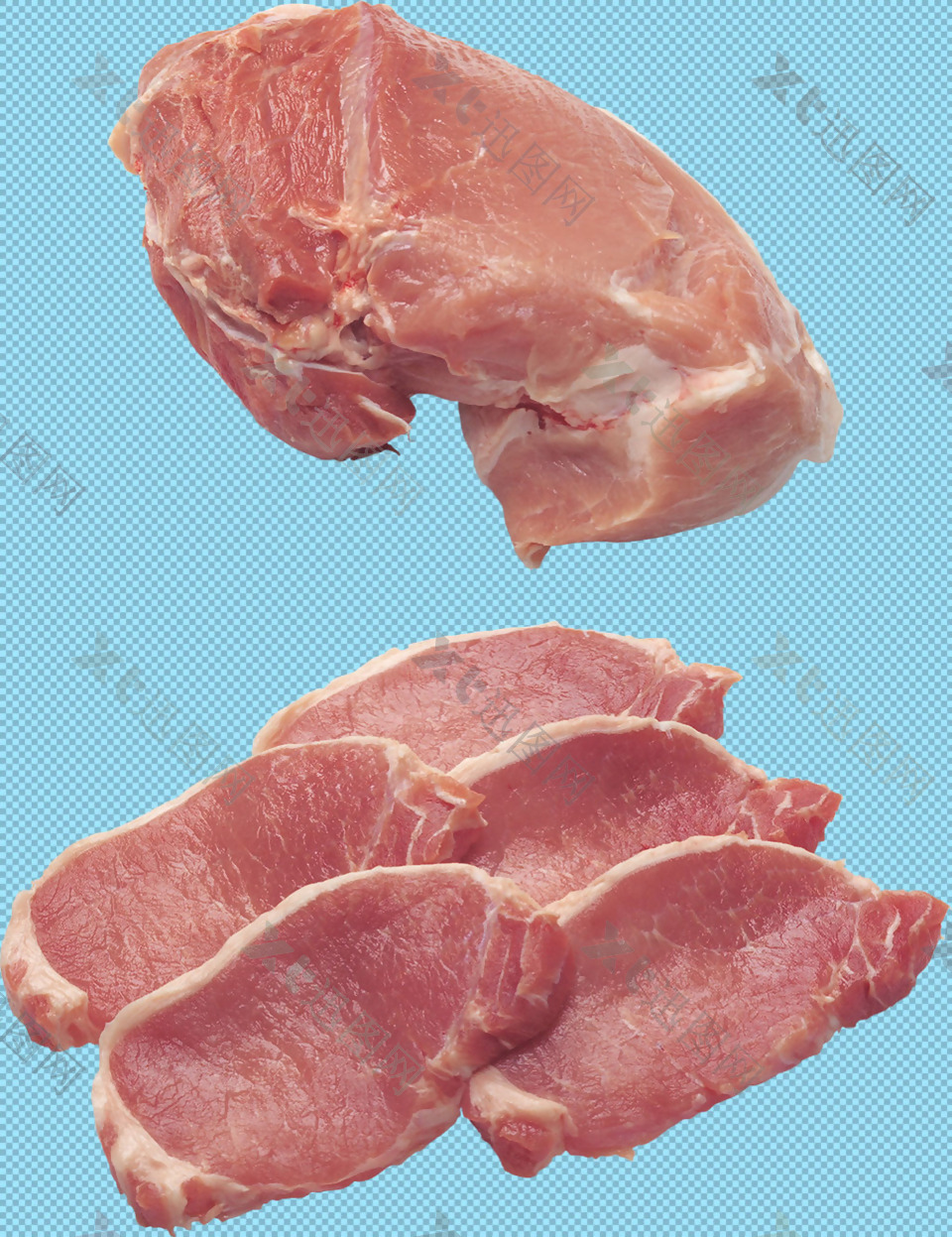 几片瘦肉免抠png透明图层素材