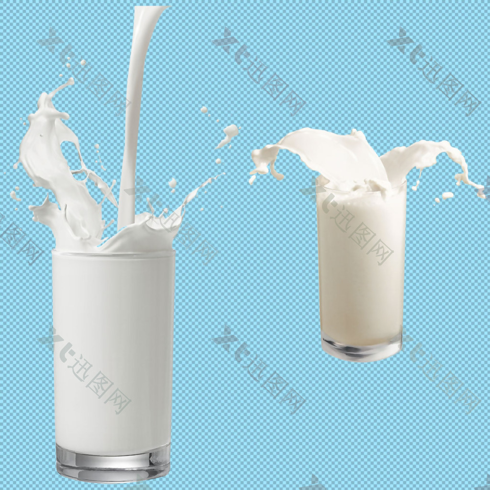 飞溅的牛奶免抠png透明图层素材