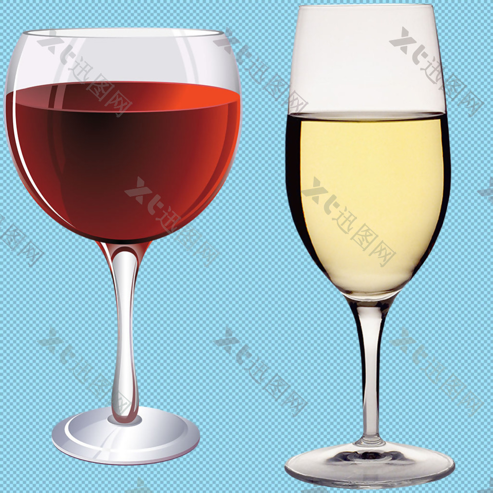 高脚杯葡萄酒免抠png透明图层素材