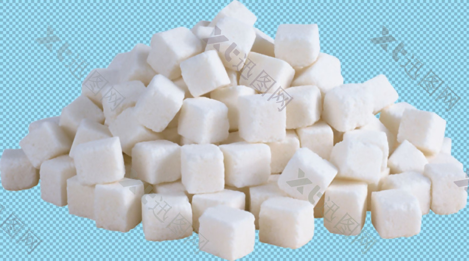一堆方块食糖免抠png透明图层素材