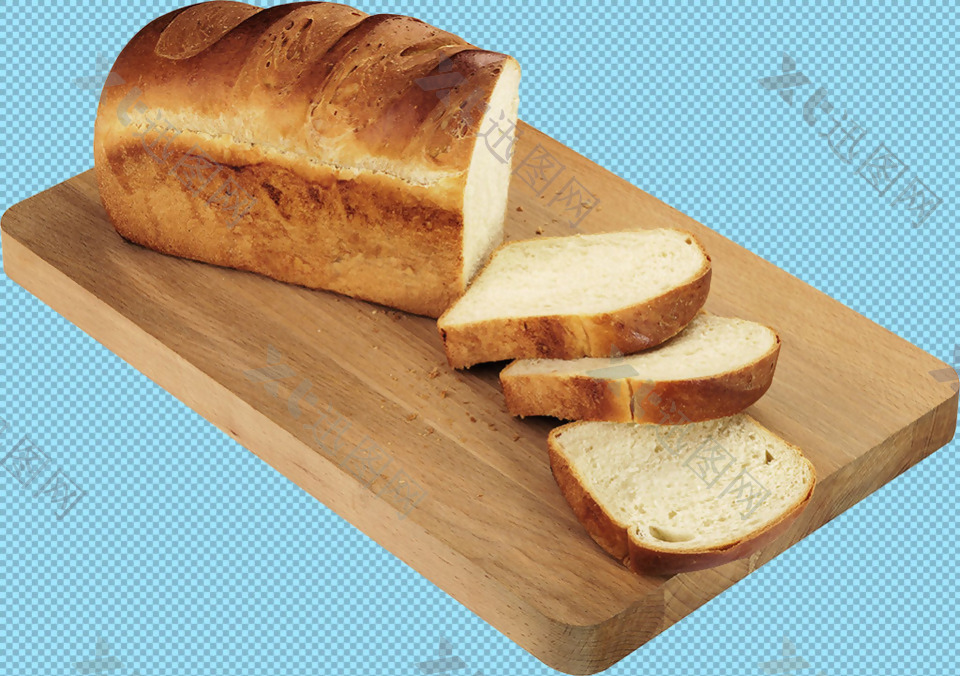 切片的面包免抠png透明图层素材