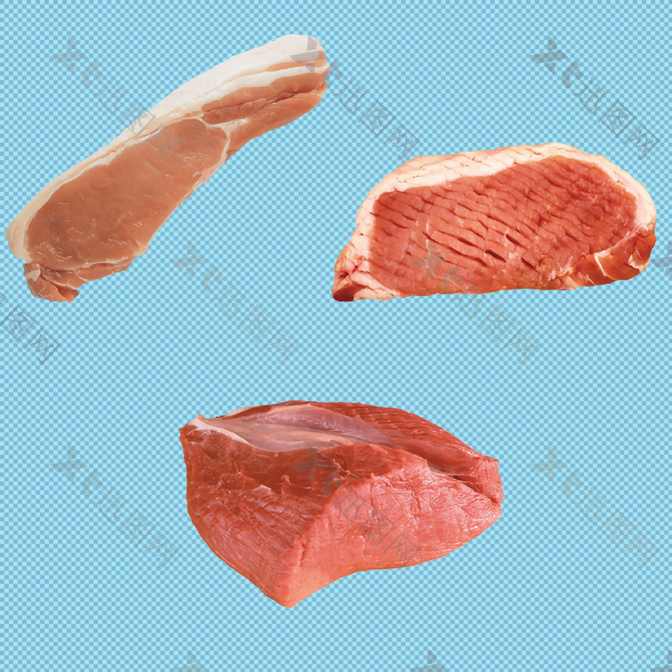 新鲜猪肉免抠png透明图层素材