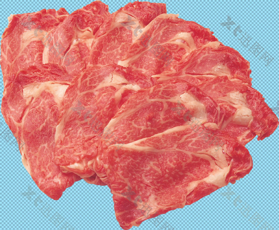 摆好的红肉免抠png透明图层素材