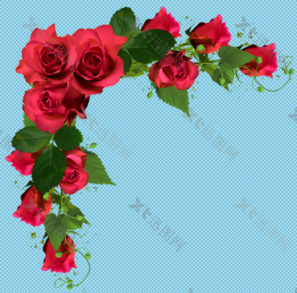婚礼素材红玫瑰免抠png透明图层素材