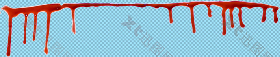 红色长条血迹免抠png透明图层素材