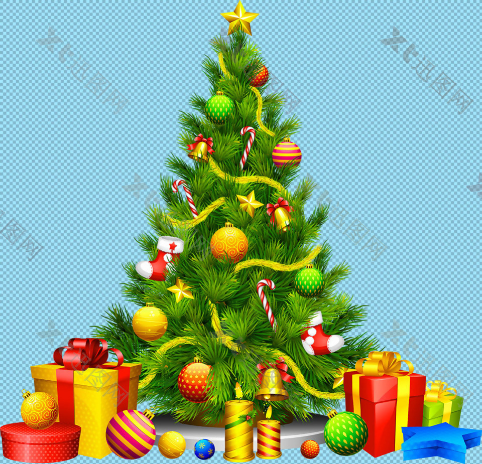 圣诞素材圣诞树免抠png透明图层素材