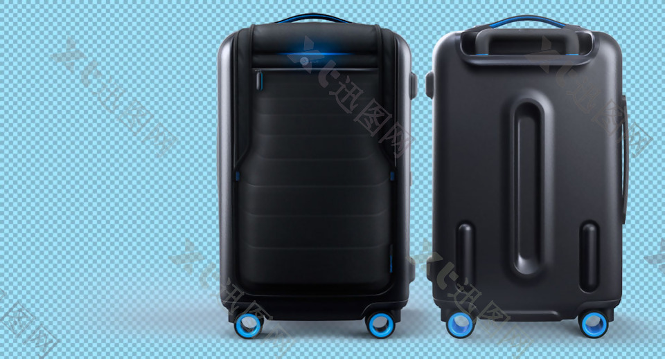 高级行李箱免抠png透明图层素材