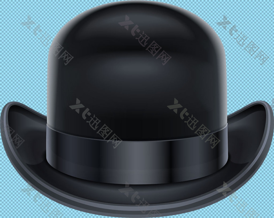 黑色礼帽免抠png透明图层素材