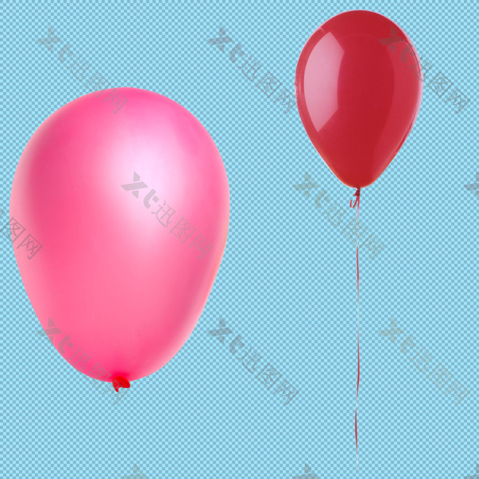 红色漂亮气球免抠png透明图层素材