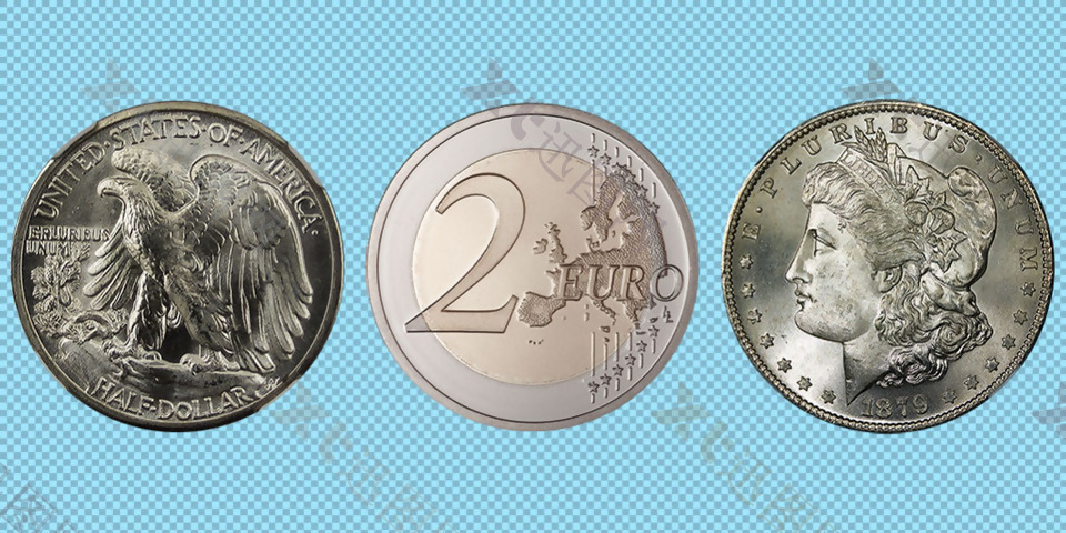三枚硬币免抠png透明图层素材