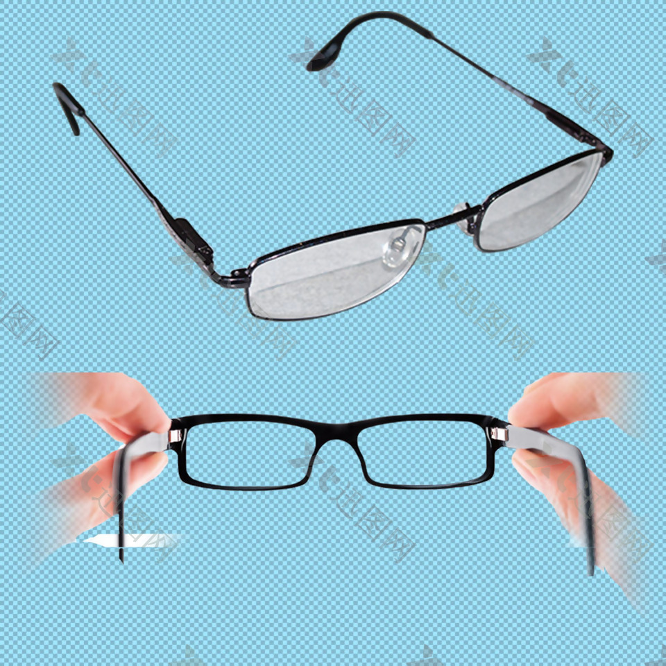 漂亮近视眼镜免抠png透明图层素材