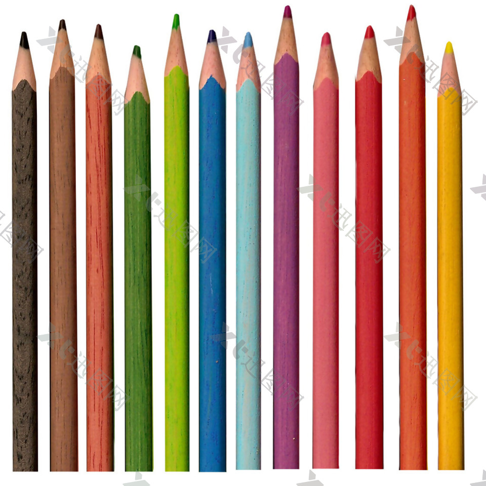 彩色铅笔免抠png透明图层素材