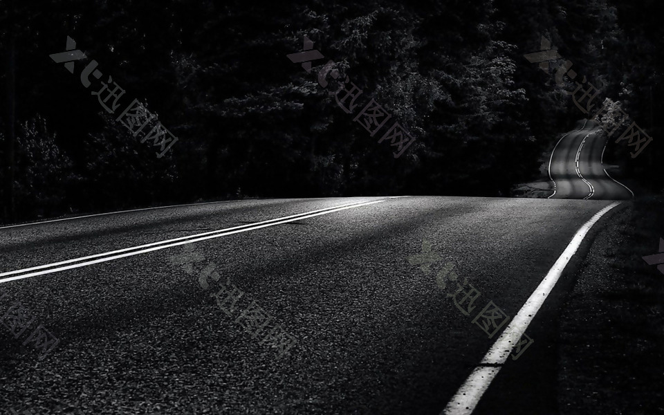 黑色夜晚公路背景
