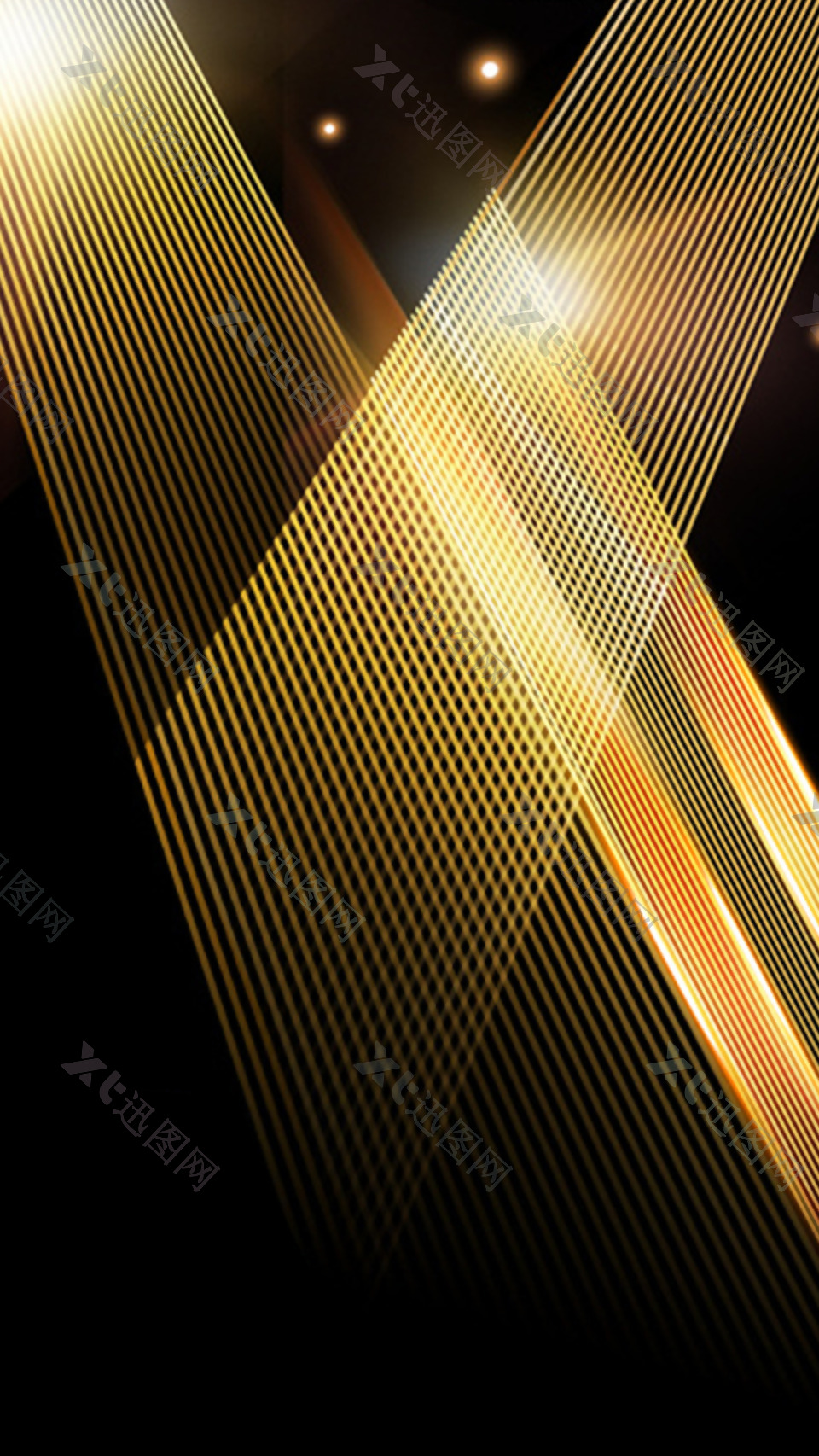 金色科技线条H5背景素材