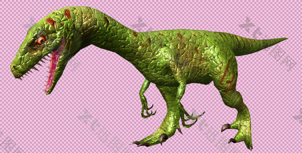 恐怖的恐龙免抠png透明图层素材