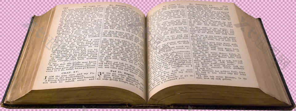 打开的圣经免抠png透明图层素材