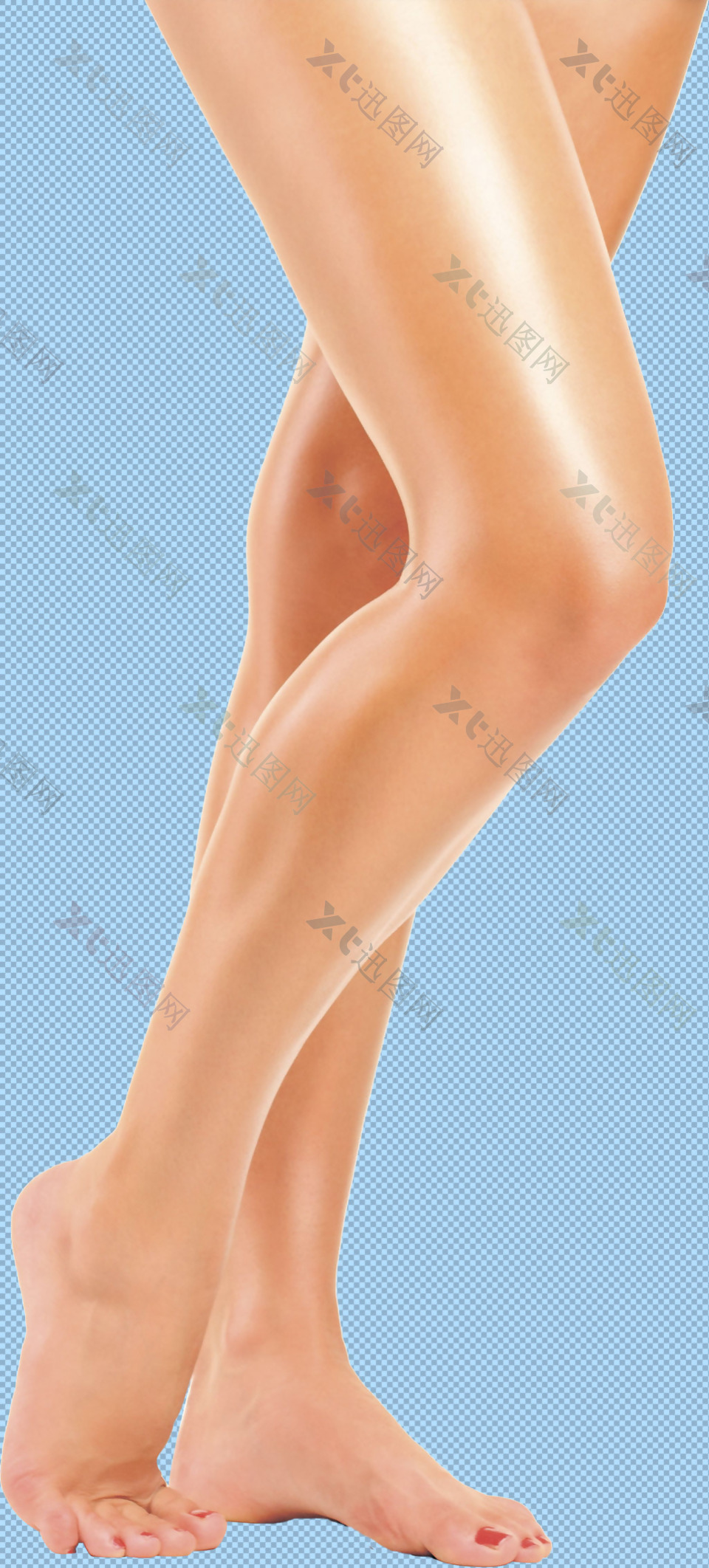 油亮的女人美腿免抠png透明图层素材